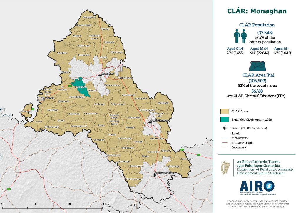 CLÁR County Map Monaghan 2026