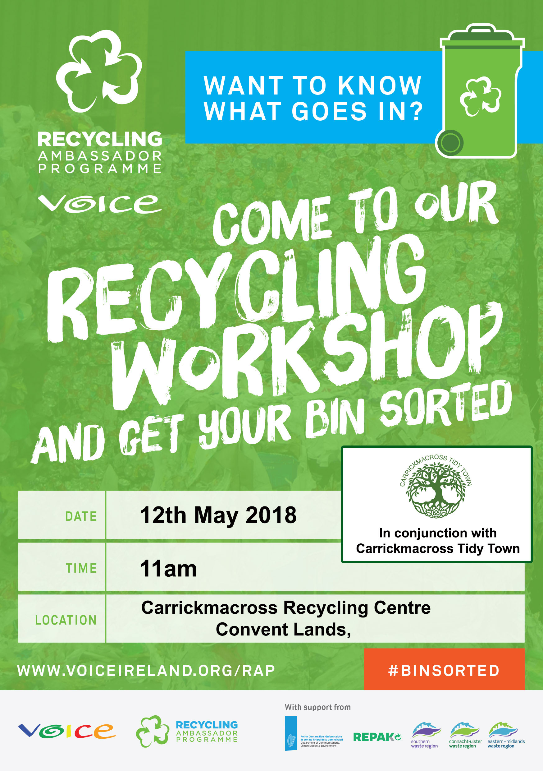 Free Recycling Event Get Your Bin Sorted! Environment