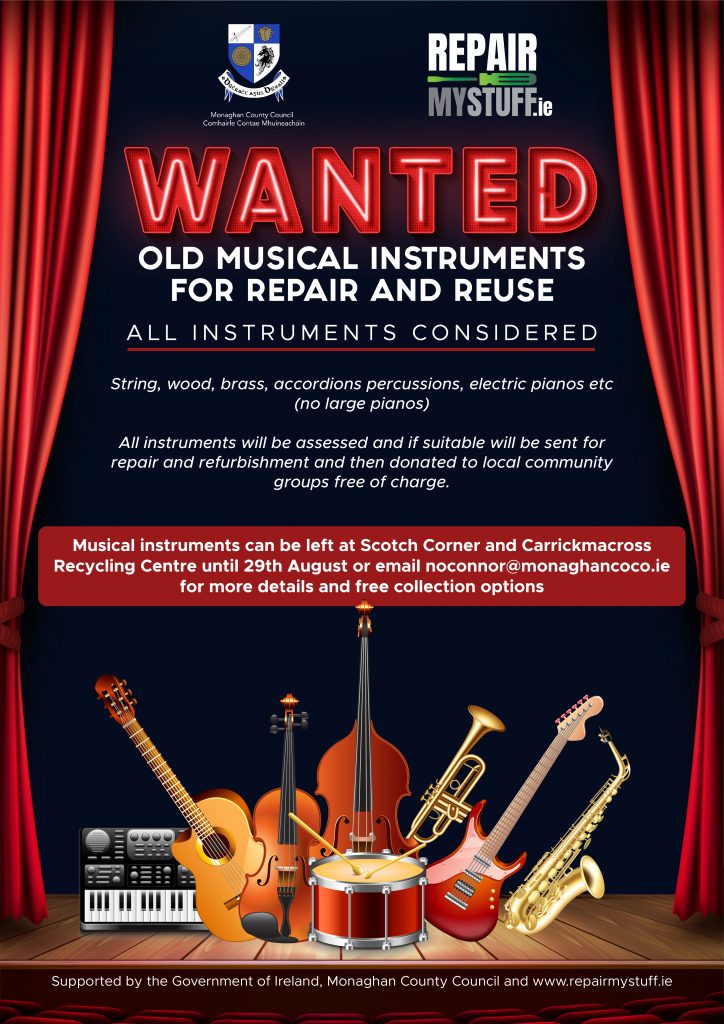 Wanted Old Musical Instruments For Repair and Reuse