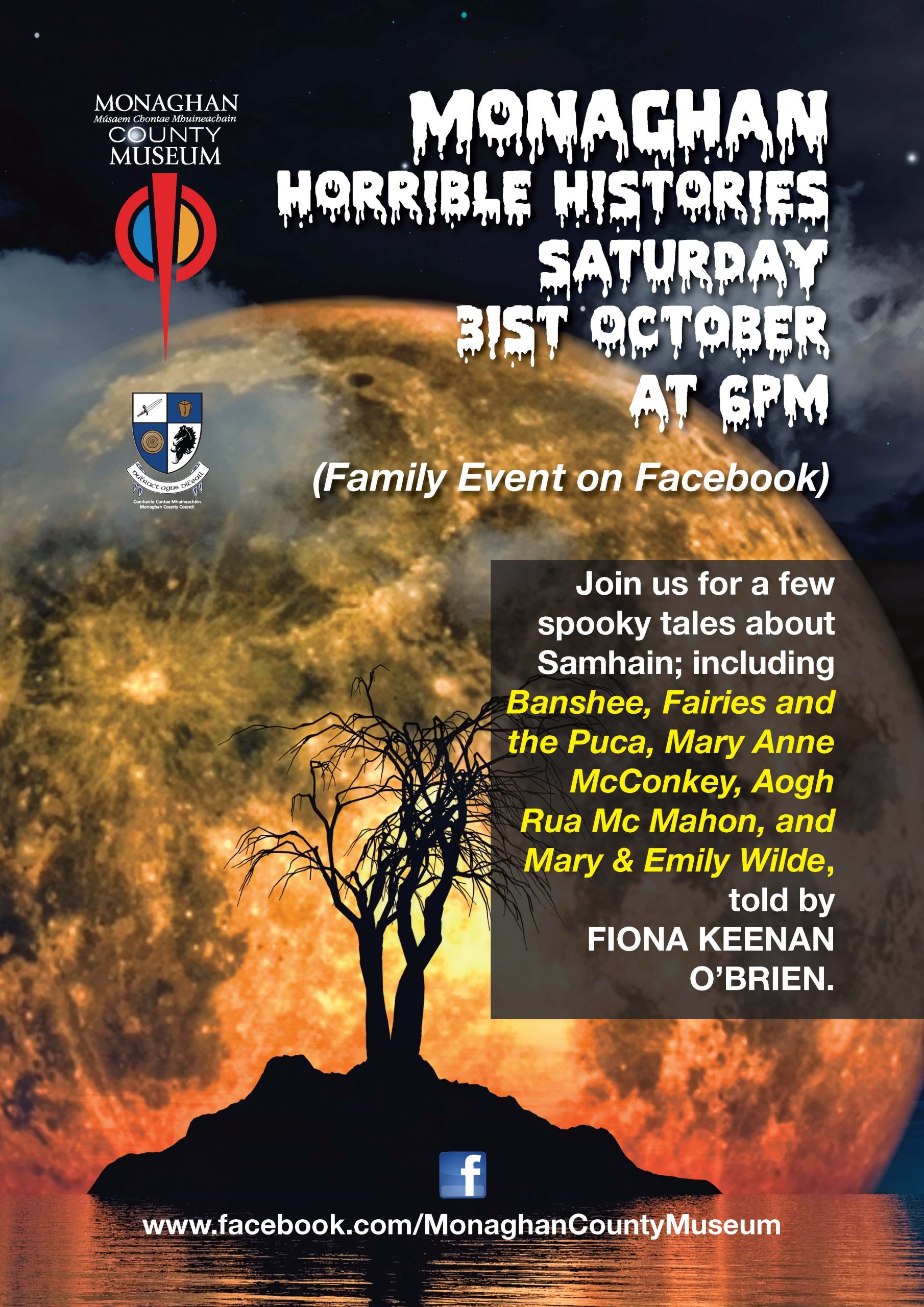 Monaghan Horrible Histories at Monaghan County Museum Saturday 31st October at 6pm 