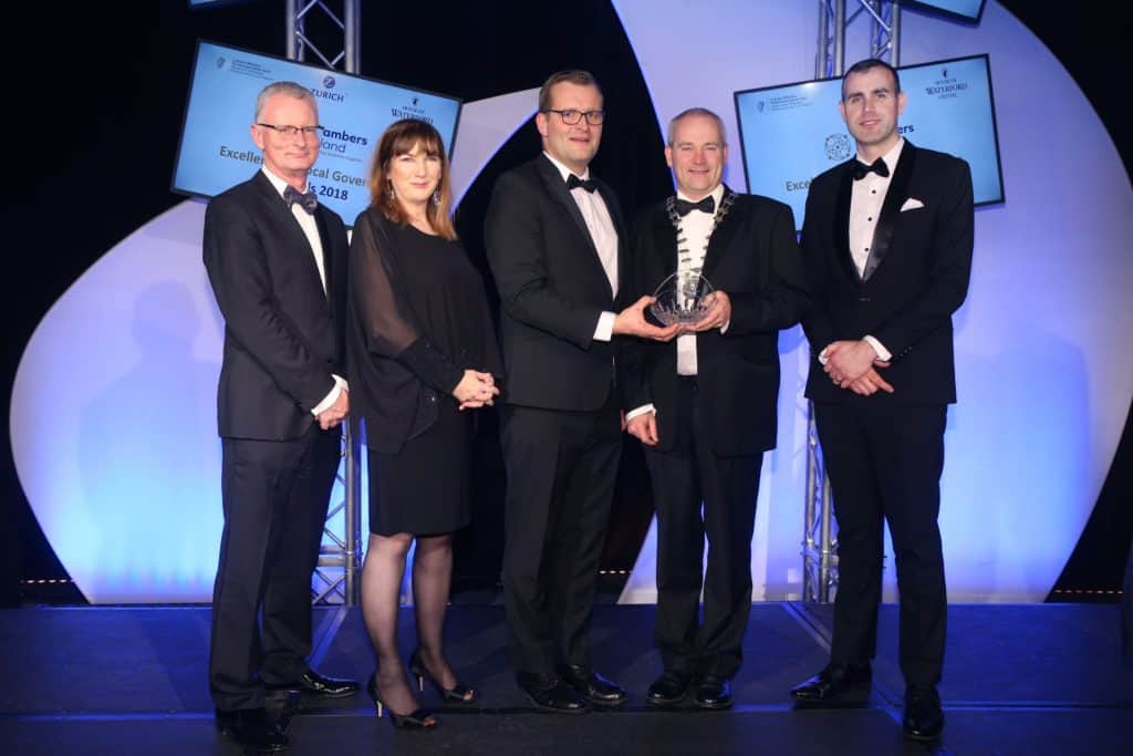 Monaghan County Council picks up two awards at the 2018 Chambers Ireland Excellence in Local Government Awards