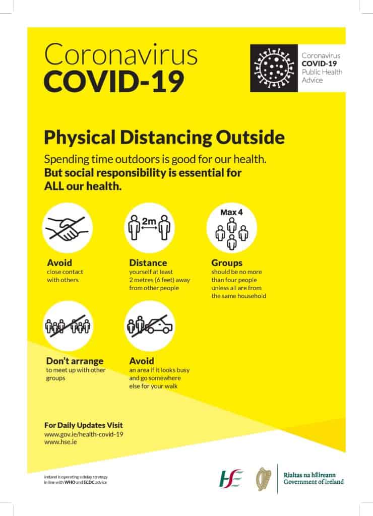 COVID 19 A3 Bilingual Poster Physical Distancing Outside Page 1 ...