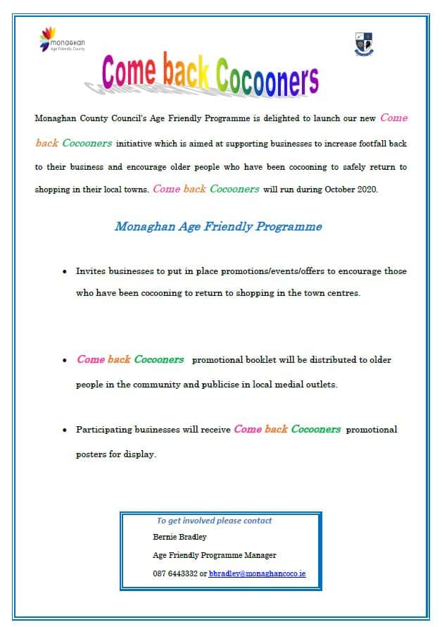 Monaghan County Council’s Age Friendly Programme: Come back Cocooners Initiative