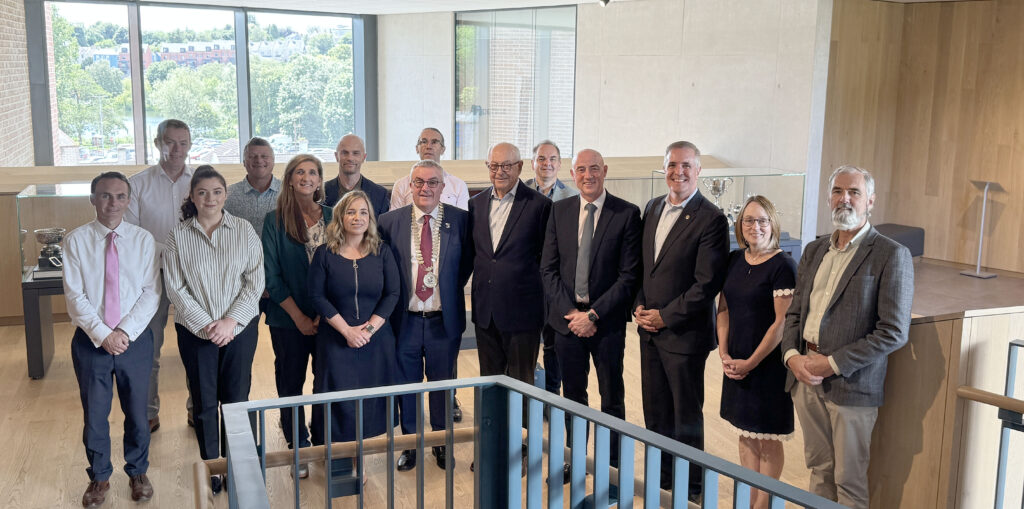 Photo - L-R BACK Cathal Flynn, Rich Cannon, Liam Bradley, Cllr Aidan Campbell, Cllr Paul Gibbons
L-R Front Row – Cllr Alan Johnston, Yvonne McGoldrick, Kim Cannon, Pamela Kerr, Cathaoirleach PJ O’ Hanlon, Mayor Ken Moore, Robert Burns, Eric Stuckey, Lisa Stuckey And Cllr Sean Conlon.
