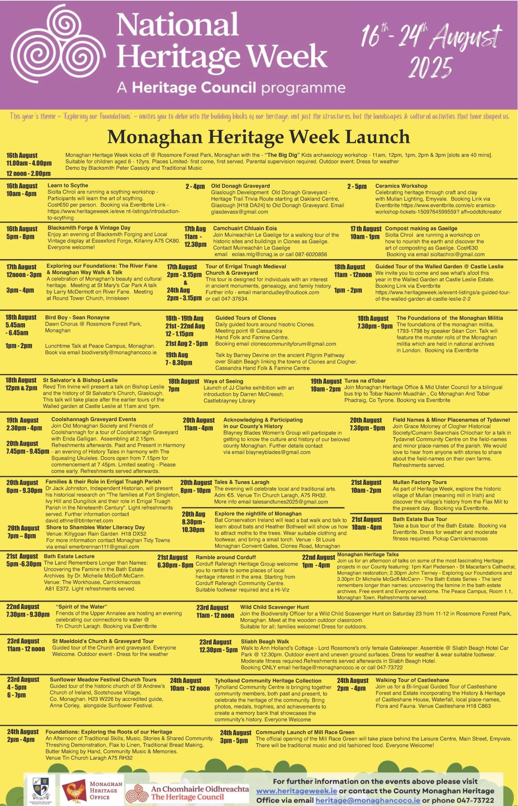 Heritage Week Events 2025