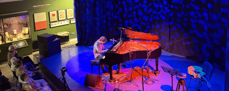 Jamie Duffy playing the piano at the Patrick Kavanagh Centre as part of Monaghan Scenic Sessions 2026 Kavanagh Centre as part of Monaghan Scenic Sessions 2026